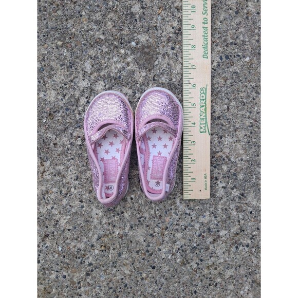 Converse One Star Pink Size 6 Toddler Mary Jane Sequin NWOT - Picture 3 of 9